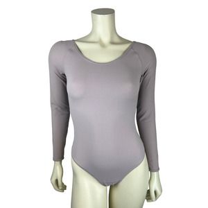 Lululemon Long Sleeve Full Freedom Bodysuit Size 4 Smoky Blush Nulu Yoga Leotard